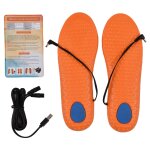 Semelles intrieures chauffantes lectriques rechargeables usb, inserts de chaussures chauffantes, chauffe ...