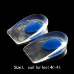 Semelles intrieures en gel de silicone pour hommes et femmes, 1 paire, pour coussin de talon, soulage ...