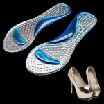 Semelles orthop�diques antid�rapantes en gel de silicone pour femmes, coussin de massage des pieds, soutien ...