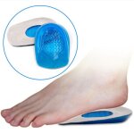 Semelles orthopdiques en gel de silicone, 1 paire, coussinet de talon pour la douleur calcanenne, soins ...