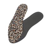 Semelles orthopdiques en mousse a mmoire de forme 4d floque, support d'arc imprim lopard a pois, ...