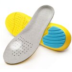 Semelles orthop�diques en mousse a m�moire de forme pour hommes et femmes, semelles de sport a absorption ...