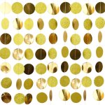 Senior - 1 ensemble de guirlande en papier dor, dcoration ronde a paillettes, guirlande en papier rflchiss ...