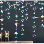 Senior - 12m guirlande etoile a paillettes guirlande de papier holographique double face dcoration guirlande ...