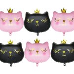 Senior - lot de 6 ballons d'anniversaire en aluminium pour chat - taille xxl - ballons animaux - ballons ...