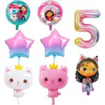 Senior - 8 pices gaby chat ballons anniversaires set 5 ans fille, gaby chat decoration anniversaire, ...
