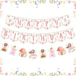 Senior - bannière d'anniversaire féérique pour filles, guirlande de fées « happy birthday », bannières ... Senior - bannière d'anniversaire féérique pour filles, guirlande de fées « happy birthday », bannières ...