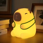 Senior - capybara veilleuse en silicone souple avec variateur d'intensit et minuterie, lampe tactile ...