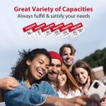 Senior - carte mmoire 16 go lot de 5 cartes, camra plus srie, vitesse allant jusqu' 85 mo / s. idal ...