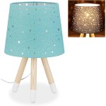Senior - lampe de chevet, veilleuse pour chambre d'enfants, douille e14, abat - jour rond, 40 cm de hauteur, ...