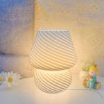 Senior - lampe de table champignon en verre, veilleuse 3 couleurs changeantes, lampe de bureau champignon ...