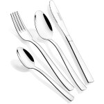 Senior - roma lot 24 couverts avec couteau a steak, acier inoxydable 18 / 0 sans nickel, design avantgardiste ...