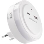 Senior - veilleuse led pour pr de courant avec sortie usb - c et usb - a, 5, 0 v / 3, 4 a - interrupteur ... Senior - veilleuse led pour pr de courant avec sortie usb - c et usb - a, 5, 0 v / 3, 4 a - interrupteur ...