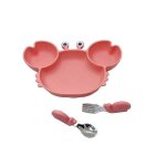 Séparateur pour bébé avec ventouses 2025, ensemble cuillère et fourchette pour bébé, plateau en silicone ... Séparateur pour bébé avec ventouses 2025, ensemble cuillère et fourchette pour bébé, plateau en silicone ...