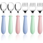 Sept - 6 pièces set de couverts en inox enfant, 3 x fourchette et 3 x cuillère pour enfant bébé maison ... Sept - 6 pièces set de couverts en inox enfant, 3 x fourchette et 3 x cuillère pour enfant bébé maison ...
