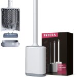 Sept - brosse toilettes wc silicone blanc suspendu murale balai toilette wc silicone avec support  ...