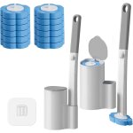 Sept - ® brosse wc jetable lot de 1 avec 12 recharges + manche long (40 cm) - nettoyeur toilette hygiénique ... Sept - ® brosse wc jetable lot de 1 avec 12 recharges + manche long (40 cm) - nettoyeur toilette hygiénique ...