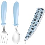 Sept - lot de couverts enfants en inox 1 pice: 1x fourchettes, 1x cuillres, set couvert bebe en poigne ...