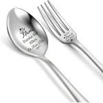 Sept - cuillre a soupe et fourchette set maman cadeau d'anniversaire cuillres a caf graves chrir ...