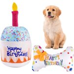 Sept - gâteau d'anniversaires pour chiens jouet couineur, durable jouet d'anniversaire en peluche pour ... Sept - gâteau d'anniversaires pour chiens jouet couineur, durable jouet d'anniversaire en peluche pour ...