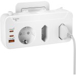 Sept - multiprise murale 3 prises, bloc prise multiple avec interrupteur individuel, triplite electrique ...