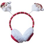 Serre - tte de nol en forme de renne, couvre - oreilles en peluche, chaud, pour femmes et filles, fte ...