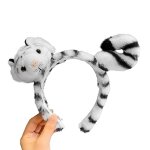 Serre - tte en tissu pour femme, bandeau en peluche, tigre, lopard, chat, cosplay, fte, accessoires ...