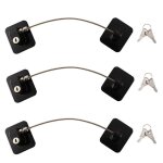 Serrure adh�sive pour porte de r�frig�rateur, 3 pi�ces, s�curit� pour enfants, armoire, classeur, tiroir, ...