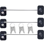 Serrure adh�sive pour porte de r�frig�rateur, 3 pi�ces, s�curit� pour enfants, armoire, classeur, tiroir, ...