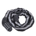 Serrure code antivol pour vlo, cble de verrouillage sans cl, cinq mots de passe rflchissants, noir ...
