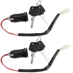 Serrure de commutateur d'allumage et jeu de clés, 2 pièces, pour vélo, tricycle, scooter électrique, ... Serrure de commutateur d'allumage et jeu de clés, 2 pièces, pour vélo, tricycle, scooter électrique, ...