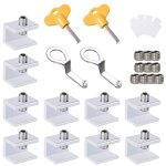 Serrure de fentre coulissante rglable, 10 pices, cadre de porte en alliage d'aluminium, serrure de ...