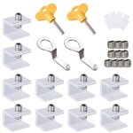 Serrure de fentre coulissante rglable, 10 pices, cadre de porte en alliage d'aluminium, serrure de ...