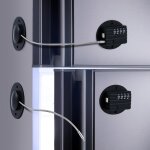 Serrure de porte de réfrigérateur pour sécurité enfant, avec code a 4 chiffres, serrures a combinaison ... Serrure de porte de réfrigérateur pour sécurité enfant, avec code a 4 chiffres, serrures a combinaison ...