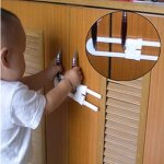 Serrure de s�curit� en plastique pour enfants, armoire de cuisine, porte de garde - robe de r�frig�rateur, ...