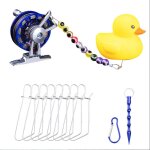 Serrure de stockage pour poissons vivants, avec boucle de stockage, fil d'acier de 4. 7m de long, conception ...