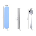 Service de dner portable avec bote en acier inoxydable, baguettes cuillre fourchette couverts de voyage ...
