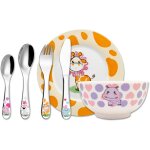 Service de table 6 pièces - set repas avec coutellerie en inox pour enfants: 1 x bol, 1 x plat, 1 x fourchette ... Service de table 6 pièces - set repas avec coutellerie en inox pour enfants: 1 x bol, 1 x plat, 1 x fourchette ...