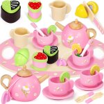 Service a thé enfant en bois, accessoire cuisine en bois enfant, jouet dinette enfant 3 ans, tea party ... Service a thé enfant en bois, accessoire cuisine en bois enfant, jouet dinette enfant 3 ans, tea party ...