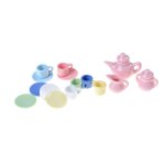 Service a th miniature en porcelaine pour maison de poupe 1:12, 15 pices, service a th miniature, ...