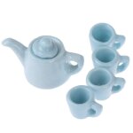 Service a thé en porcelaine moderne miniature, vaisselle en céramique, théière de cuisine pour maison ... Service a thé en porcelaine moderne miniature, vaisselle en céramique, théière de cuisine pour maison ...