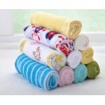 Serviette d'alimentation pour b�b� en coton, 8 pi�ces / lot, serviette de nettoyage du visage pour b�b�, ...