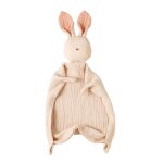 Serviette apaisante pour bb, coton, mouchoir de dessin pour bb, type lapin, jouet d'aide au sommeil ...