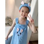 Serviette de bain absorbante pour enfants de 3 a 15 ans, jupe de haute qualit, bande de cheveux, peignoir. ...