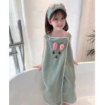 Serviette de bain absorbante pour enfants de 3 a 15 ans, jupe de haute qualit, bande de cheveux, peignoir. ...