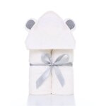 Serviette de bain en bambou doux pour bb, peignoir a capuche, mignon, avec oreilles, pour nouveau n ...