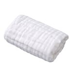 Serviette de bain en gaze de coton pour bb, serviette carre longue 35x75cm, serviette d'alimentation ...