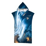 Serviette de bain en microfibre, peignoir de plage, cape a schage rapide, a capuche, serviette enveloppante ...