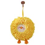 Serviette de bain mignonne a schage rapide avec boucle, boule de serviette floue, serviettes dcoratives, ...
