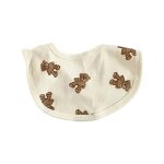Serviette douce pour b�b� de 0 a 5 ans, echarpe imprim�e ours mignon, emp�che la bave de tremper dans ...